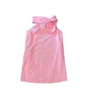 NWT Peter Millar Pink‎ Striped Sleeveless Neck Tie Shift Dress